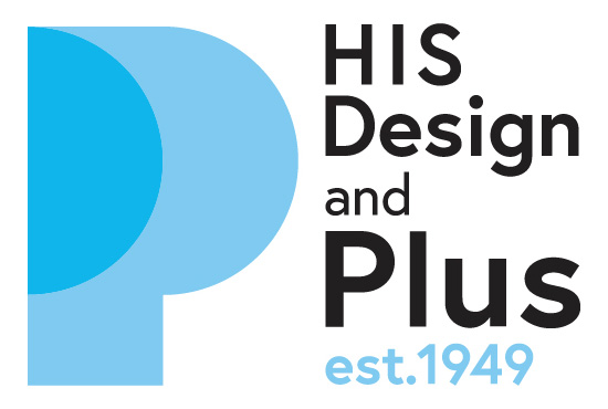 HIS Design and Plusロゴ